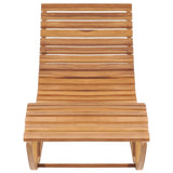 Rocking Sun Lounger with Cushion Solid Teak Wood