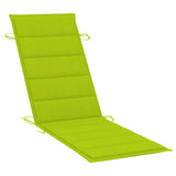 Rocking Sun Lounger with Cushion Solid Teak Wood