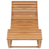 Rocking Sun Lounger with Cushion Solid Teak Wood