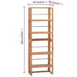 Shelving Unit 23.6"x11.8"x70.9" Solid Teak Wood