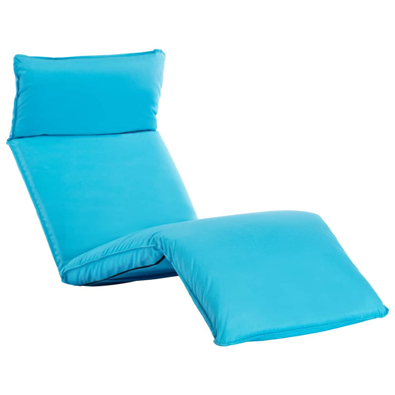 Foldable Sunlounger Oxford Fabric Blue