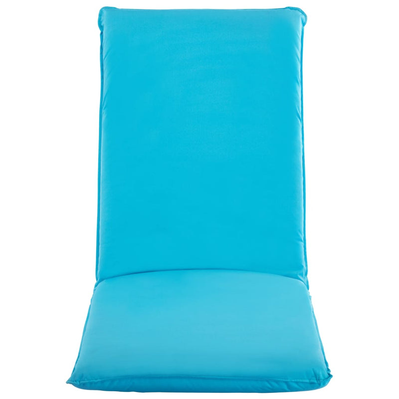 Foldable Sunlounger Oxford Fabric Blue