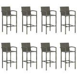 9 Piece Patio Bar Set Gray