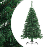 Artificial Half Christmas Tree with Stand Green 4 ft PVC