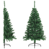 Artificial Half Christmas Tree with Stand Green 4 ft PVC