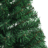 Artificial Half Christmas Tree with Stand Green 4 ft PVC