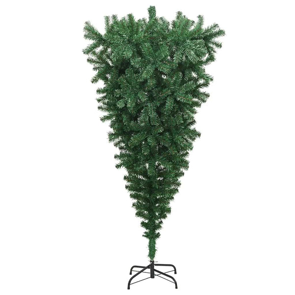 Upside-down Artificial Christmas Tree with Stand Green 6 ft