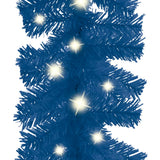 Christmas Garland with LED Lights 16 ft Blue