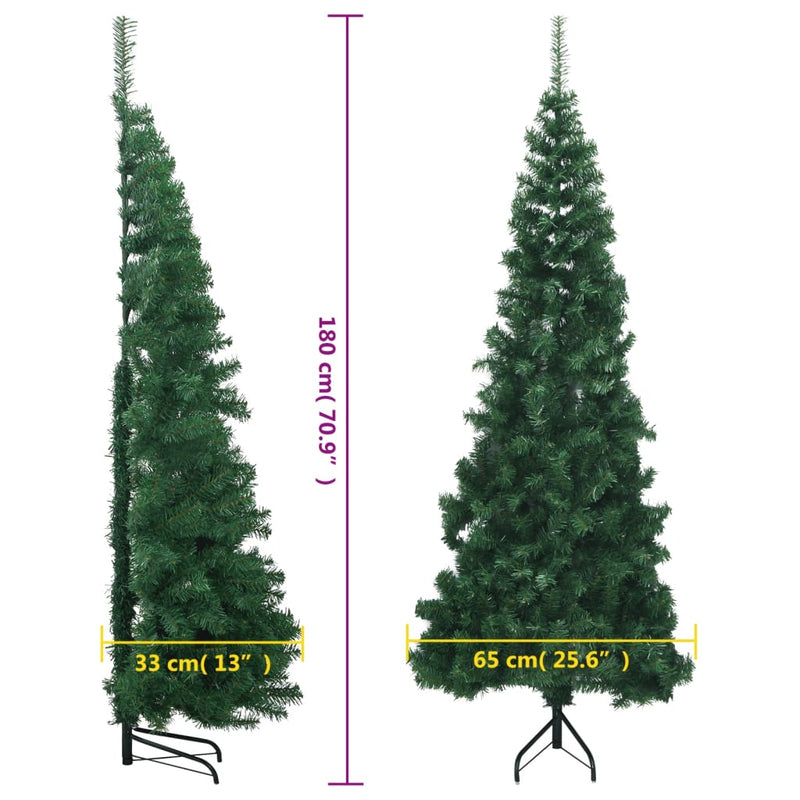 Corner Artificial Christmas Tree Green 6 ft PVC