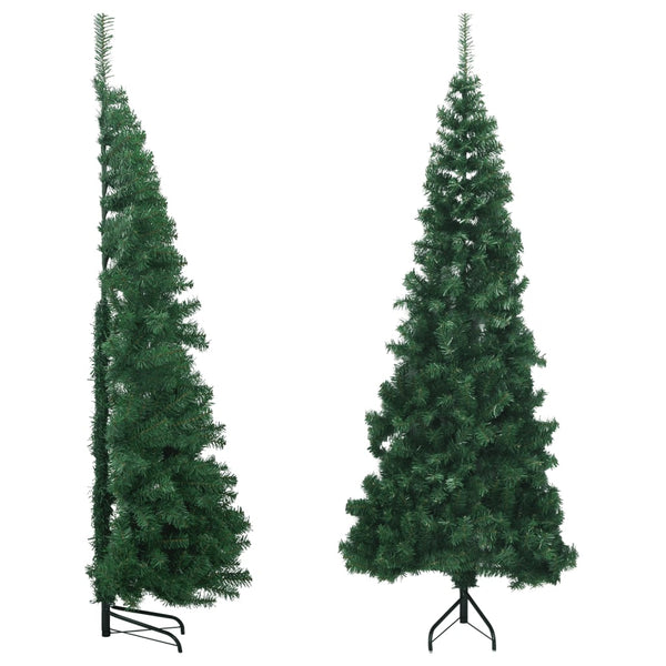 Corner Artificial Christmas Tree Green 7 ft PVC