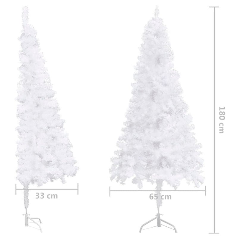 Corner Artificial Christmas Tree White 6 ft PVC