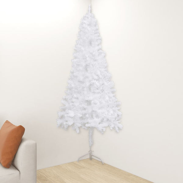 Corner Artificial Christmas Tree White 6 ft PVC