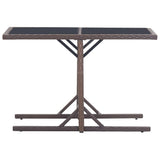 3 Piece Patio Dining Set Brown