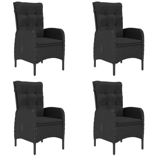 5 Piece Patio Dining Set Black