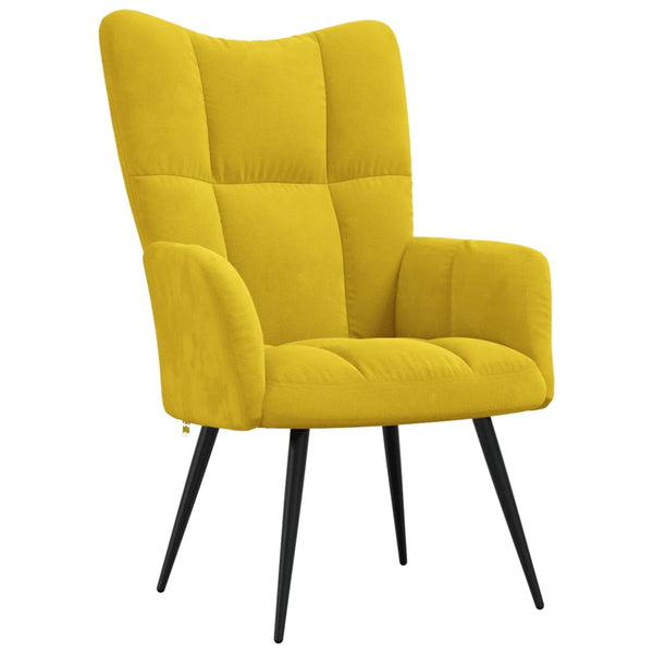 Relaxing Chair Mustard Yellow Velvet