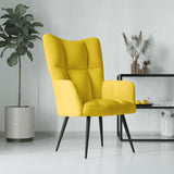 Relaxing Chair Mustard Yellow Velvet