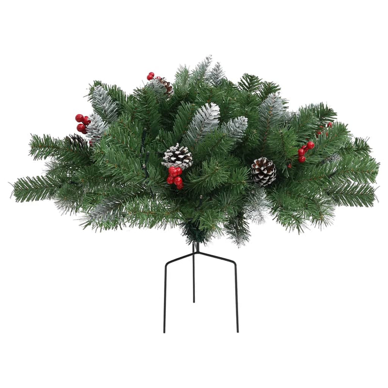 Artificial Pathway Pre-lit Christmas Tree Green 15.7" PVC