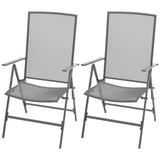 3 Piece Patio Dining Set Steel Anthracite