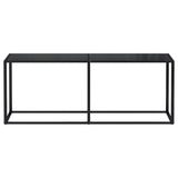 Console Table Black 78.7"x13.8"x29.7" Tempered Glass