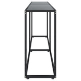 Console Table Black 78.7"x13.8"x29.7" Tempered Glass