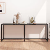 Console Table Black 78.7"x13.8"x29.7" Tempered Glass