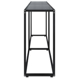 Console Table Black 86.6"x13.8"x29.7" Tempered Glass