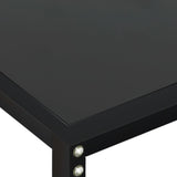 Console Table Black 86.6"x13.8"x29.7" Tempered Glass