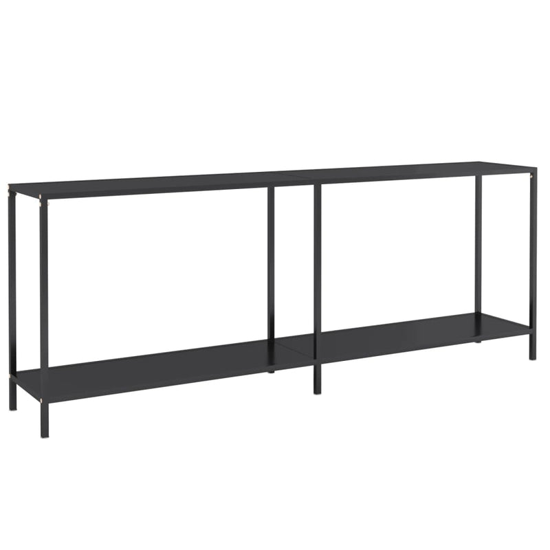 Console Table Black 78.7"x13.8"x29.7" Tempered Glass