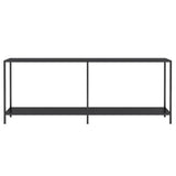 Console Table Black 78.7"x13.8"x29.7" Tempered Glass