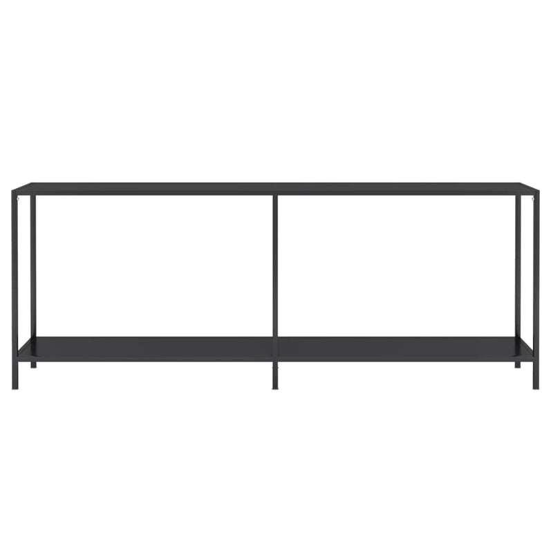 Console Table Black 78.7"x13.8"x29.7" Tempered Glass