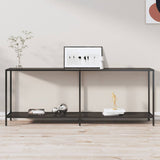 Console Table Black 78.7"x13.8"x29.7" Tempered Glass