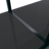 Console Table Black 86.6"x13.8"x29.7" Tempered Glass