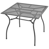 3 Piece Patio Dining Set Steel Anthracite