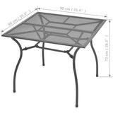 3 Piece Patio Dining Set Steel Anthracite