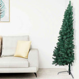 Artificial Half Pre-lit Christmas Tree with Ball Set Green 47.2"