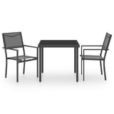 3 Piece Patio Dining Set Steel