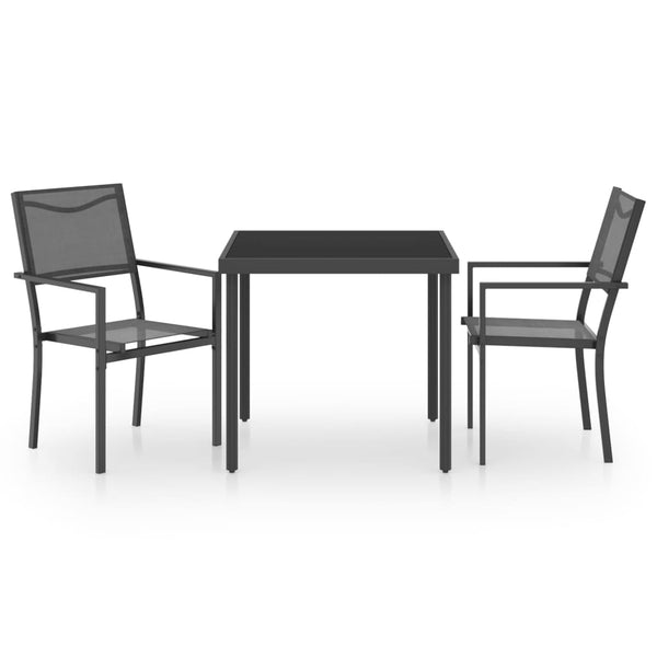 3 Piece Patio Dining Set Steel