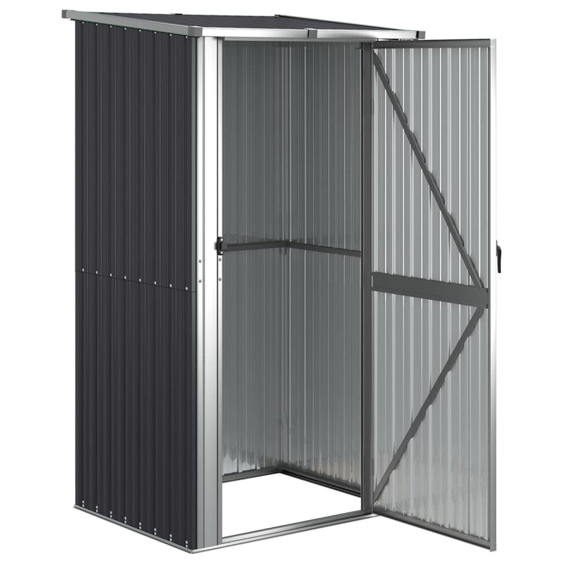 Garden Shed Anthracite 46.7"x38.2"x82.5" Galvanized Steel