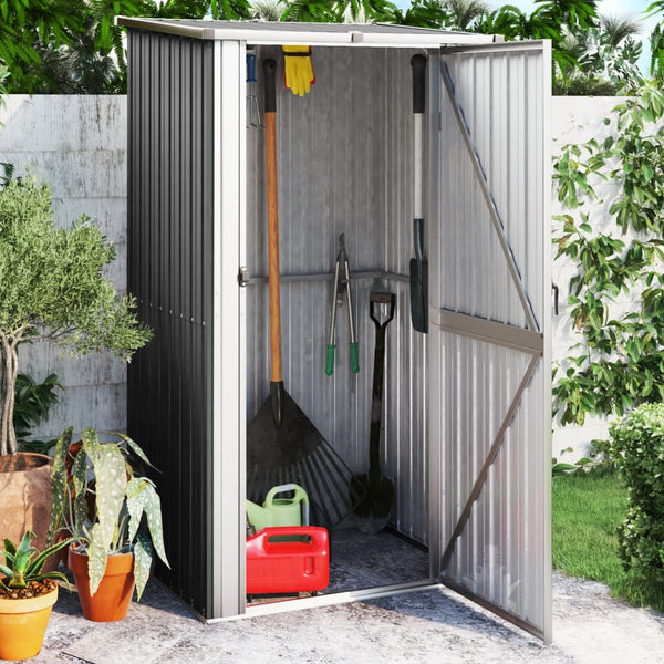 Garden Shed Anthracite 46.7"x38.2"x82.5" Galvanized Steel