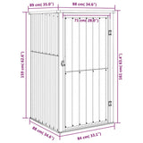 Garden Tool Shed Gray 34.6"x35"x63.4" Galvanized Steel