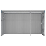 Wall-mounted Garden Shed Gray 46.5"x113.4"x70.1" Galvanized Steel