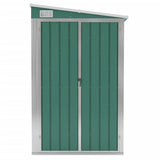 Wall-mounted Garden Shed Green 46.5"x150.4"x70.1" Galvanized Steel