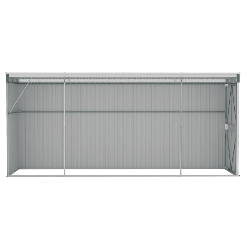 Wall-mounted Garden Shed Green 46.5"x150.4"x70.1" Galvanized Steel