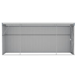 Wall-mounted Garden Shed Gray 46.5"x150.4"x70.1" Galvanized Steel