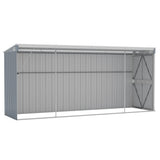 Wall-mounted Garden Shed Gray 46.5"x150.4"x70.1" Galvanized Steel