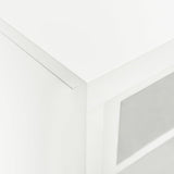 Sliding Door Cabinet White 35.4"x15.7"x35.4" Steel