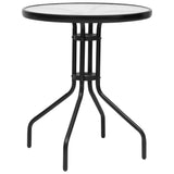 3 Piece Patio Dining Set Black