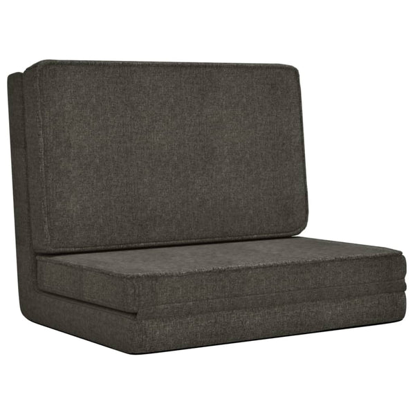 Folding Floor Chair Dark Gray Fabric