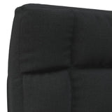 Folding Floor Chair Black Fabric