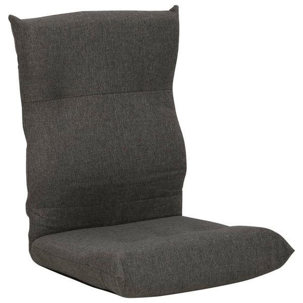 Folding Floor Chair Dark Gray Fabric